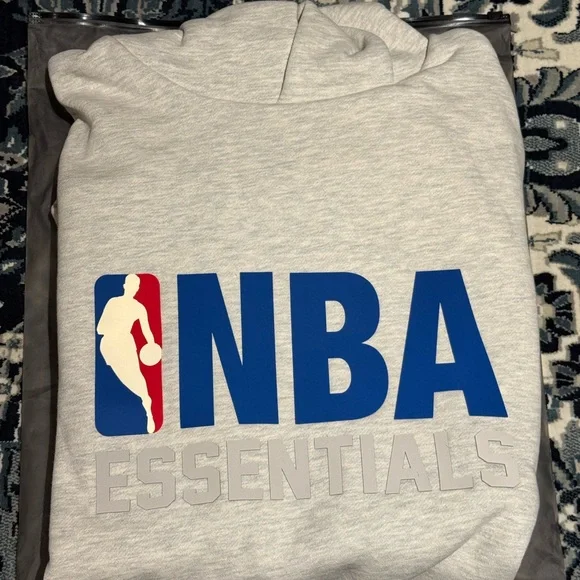 Essential Fear Of God Light Heather NBA Hoodie (XS) - Picture 7 of 12